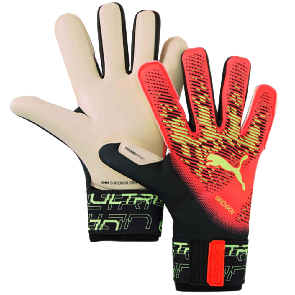 Puma Ultra Grip 1 Hybrid Goalkeeper Gloves Orange-Black 41827 02