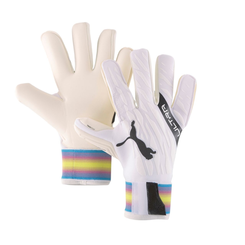Puma Ultra Grip 1 Hybrid Pro goalkeeper gloves white 41786 06