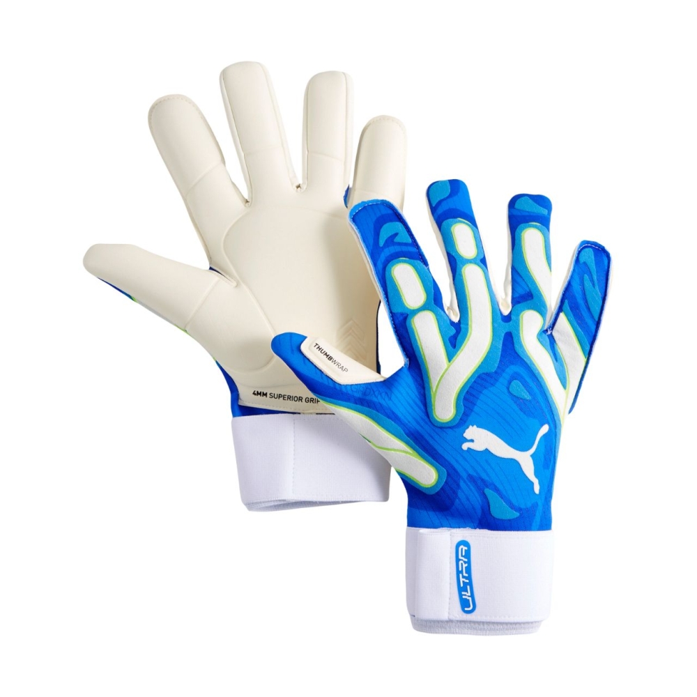 Puma Ultra Ultimate Hybrid Sun goalkeeper gloves blue 41858 02