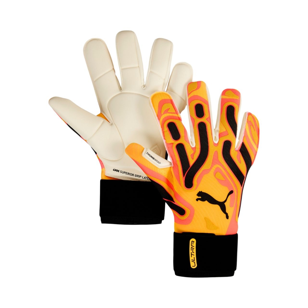 Puma Ultra Ultimate Hybrid Sun goalkeeper gloves orange 41858 09