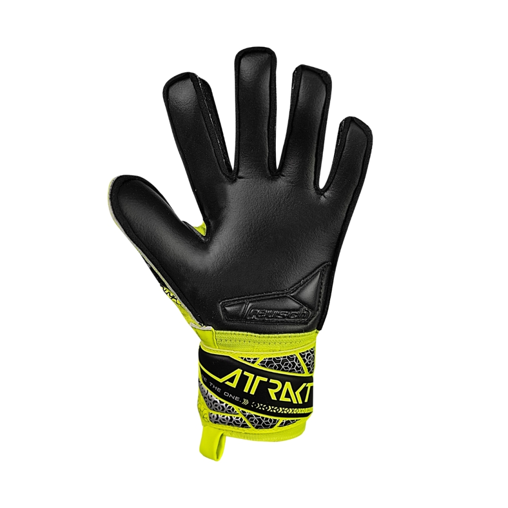 Reusch Attrakt Silver Junior goalkeeper gloves yellow-black 5572215 2025