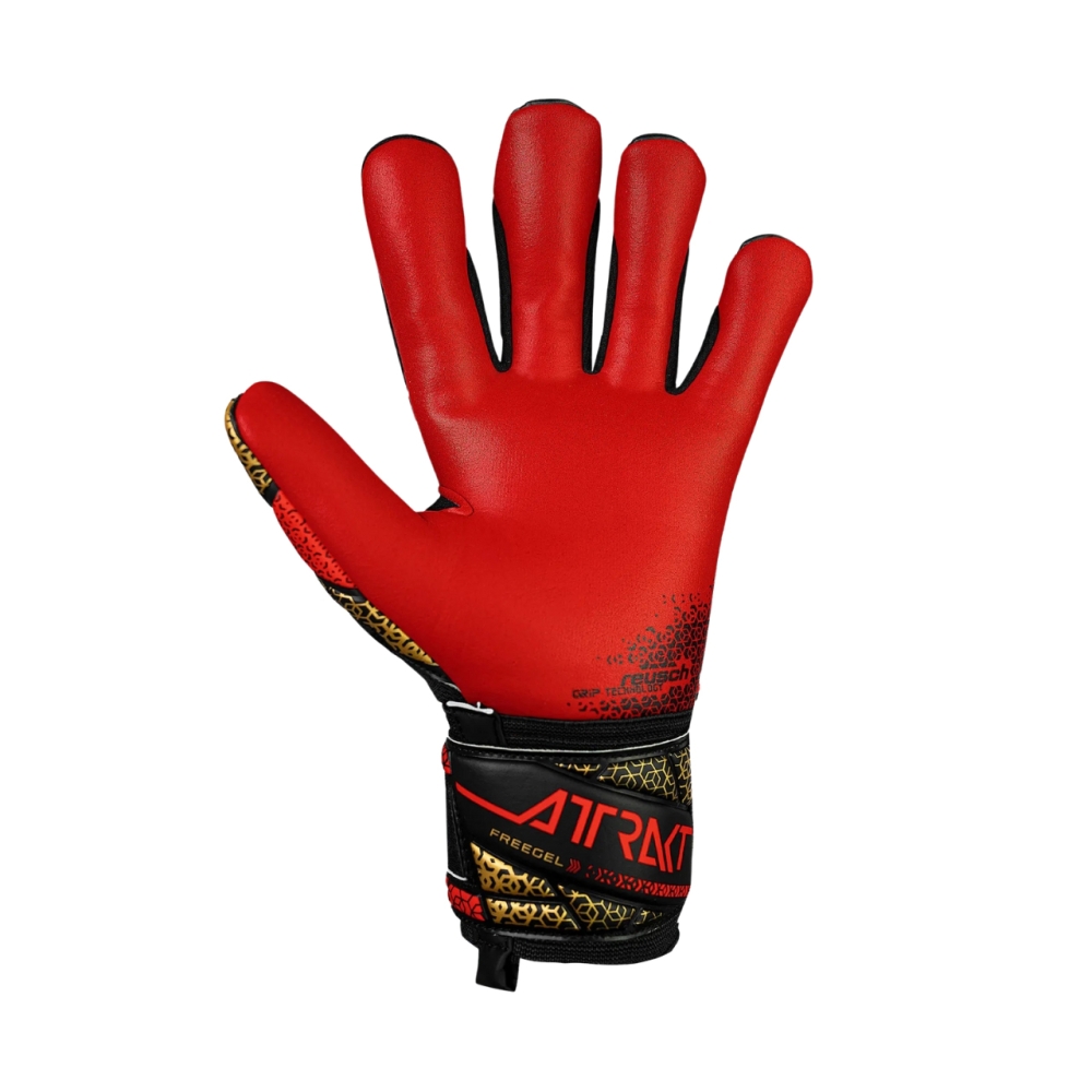 Reusch Attrakt Freegel Silver Junior goalkeeper gloves red-black 5572235 7075