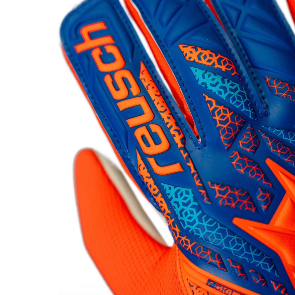 Reusch Attrakt Starter Solid Junior orange-blue goalkeeper gloves 5572514 2290