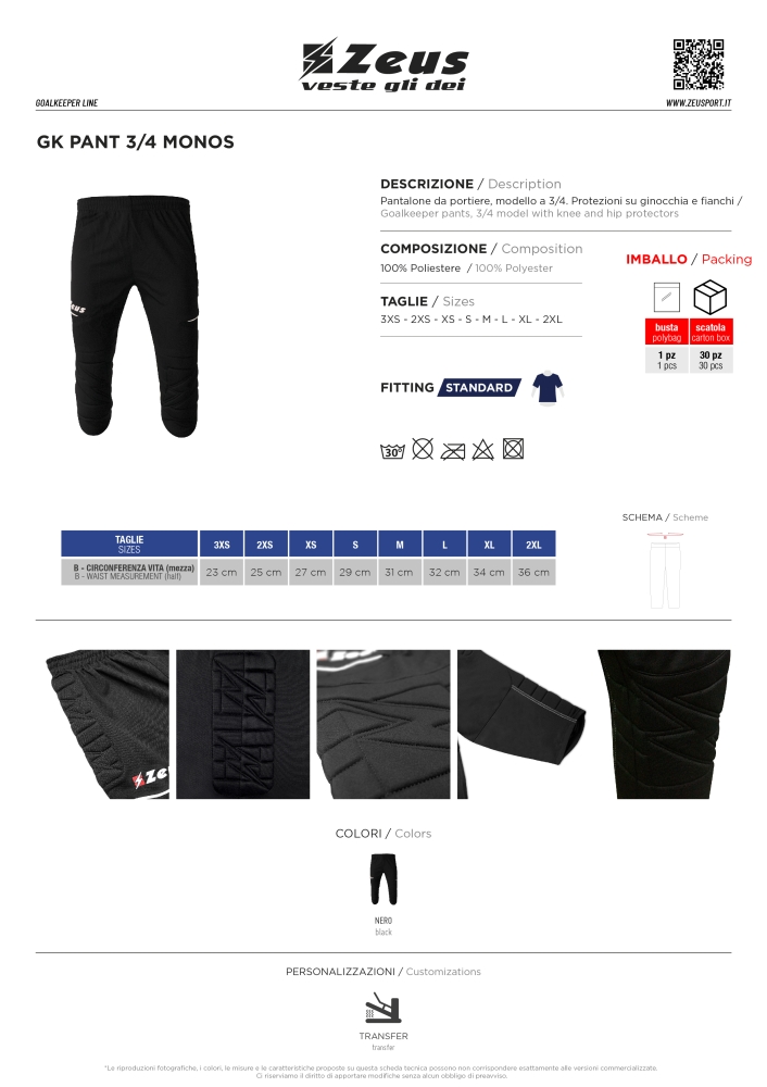PANT. 3/4 MONOS