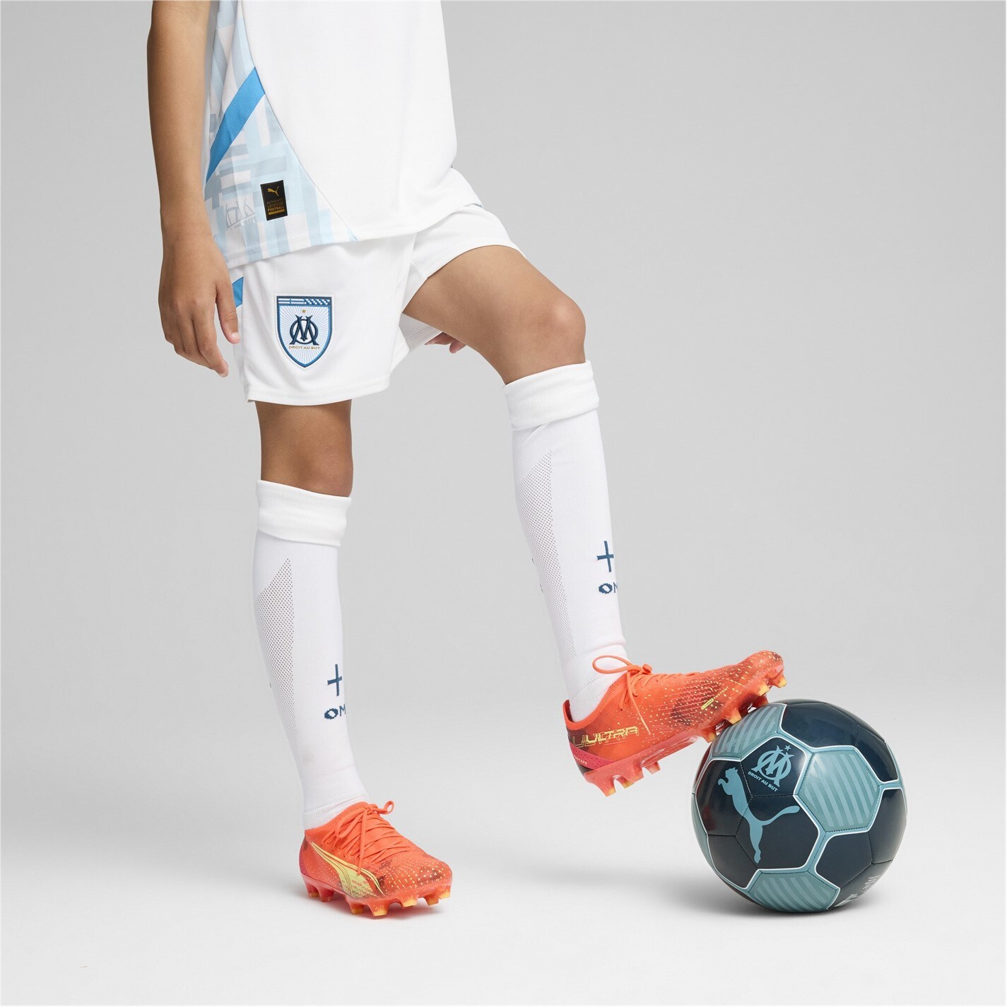 Puma Olympique De Marseille Home Shorts 2024 2025 Juniors