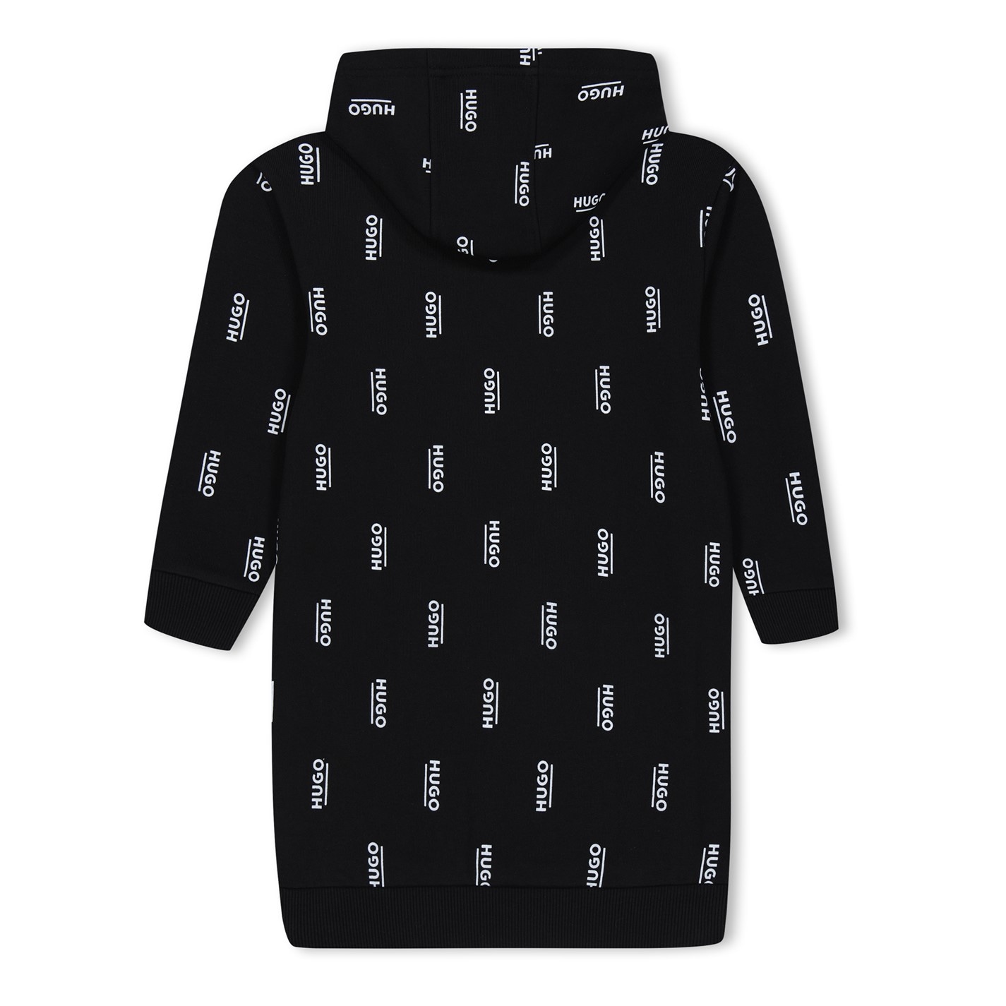 HUGO Logo Print Hooded Dress
