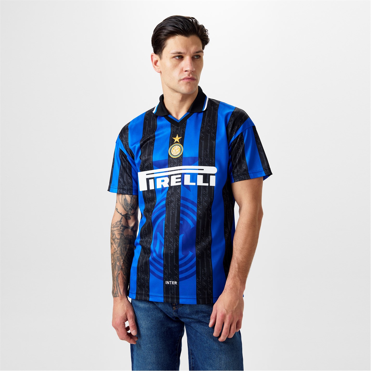 Score Draw Inter Milan 98 Home Retro Shirt Adults
