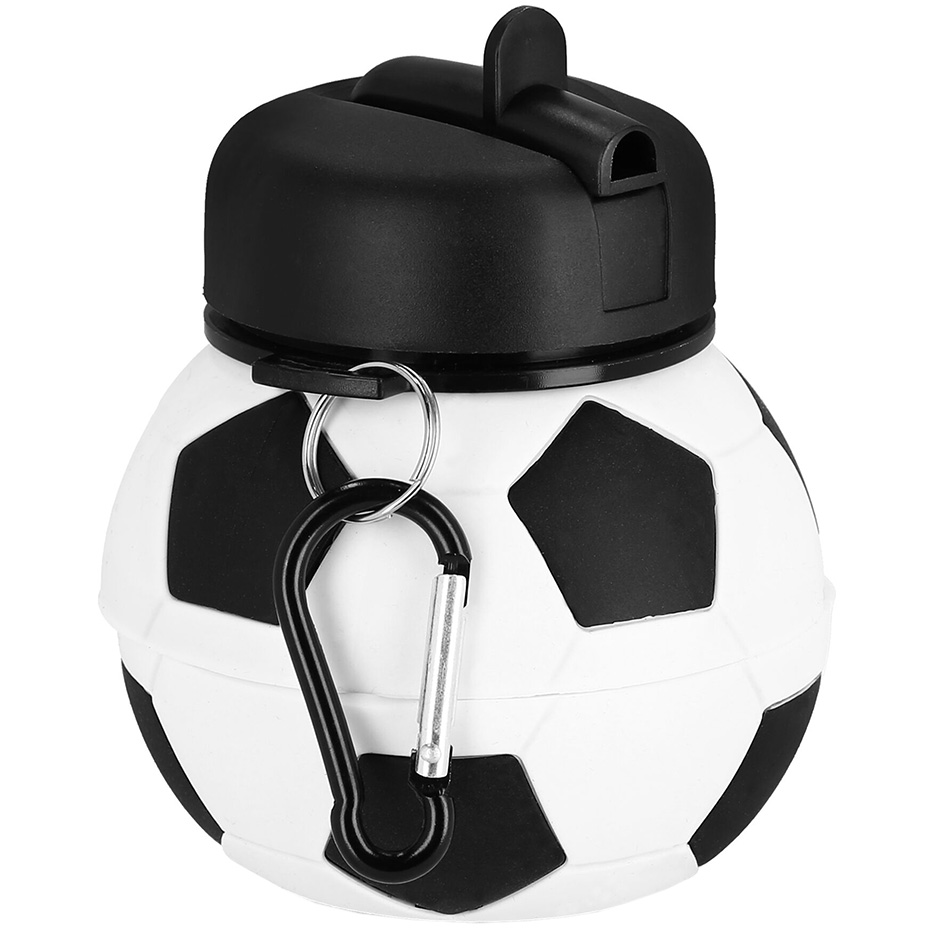 Spokey Silicone Foldable Water Bottle Football 520 ml Cort 941259/943235