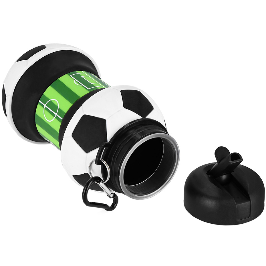 Spokey Silicone Foldable Water Bottle Football 520 ml Cort 941259/943235