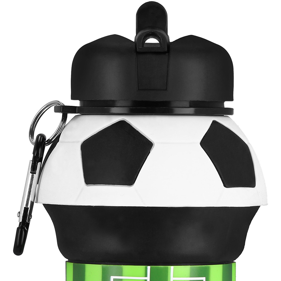 Spokey Silicone Foldable Water Bottle Football 520 ml Cort 941259/943235