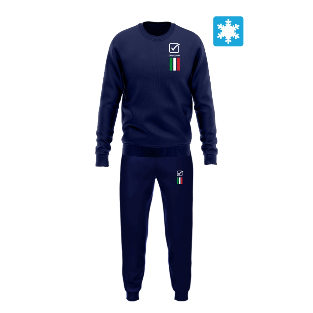 TUTA ITALIA 100 UOMO IN FELPA
