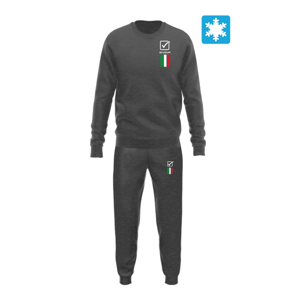 TUTA ITALIA 100 UOMO IN FELPA