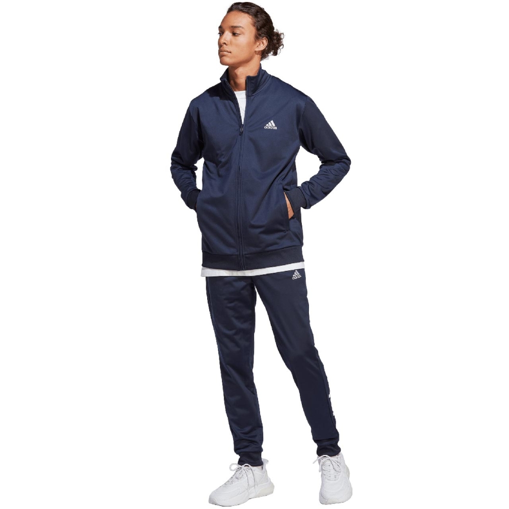 Men's tracksuit adidas Linear Logo Tricot Track Suit navy blue HZ2219