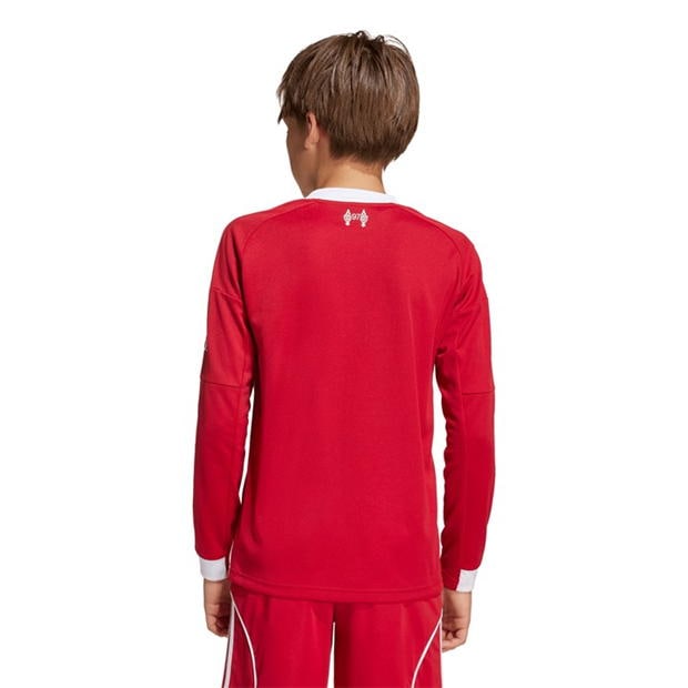 adidas Liverpool Long Sleeve Home Shirt 2025 2026 Juniors