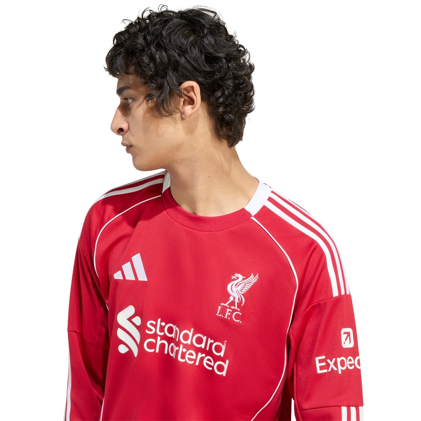 adidas Liverpool Long Sleeve Home Shirt 2025 2026 Adults