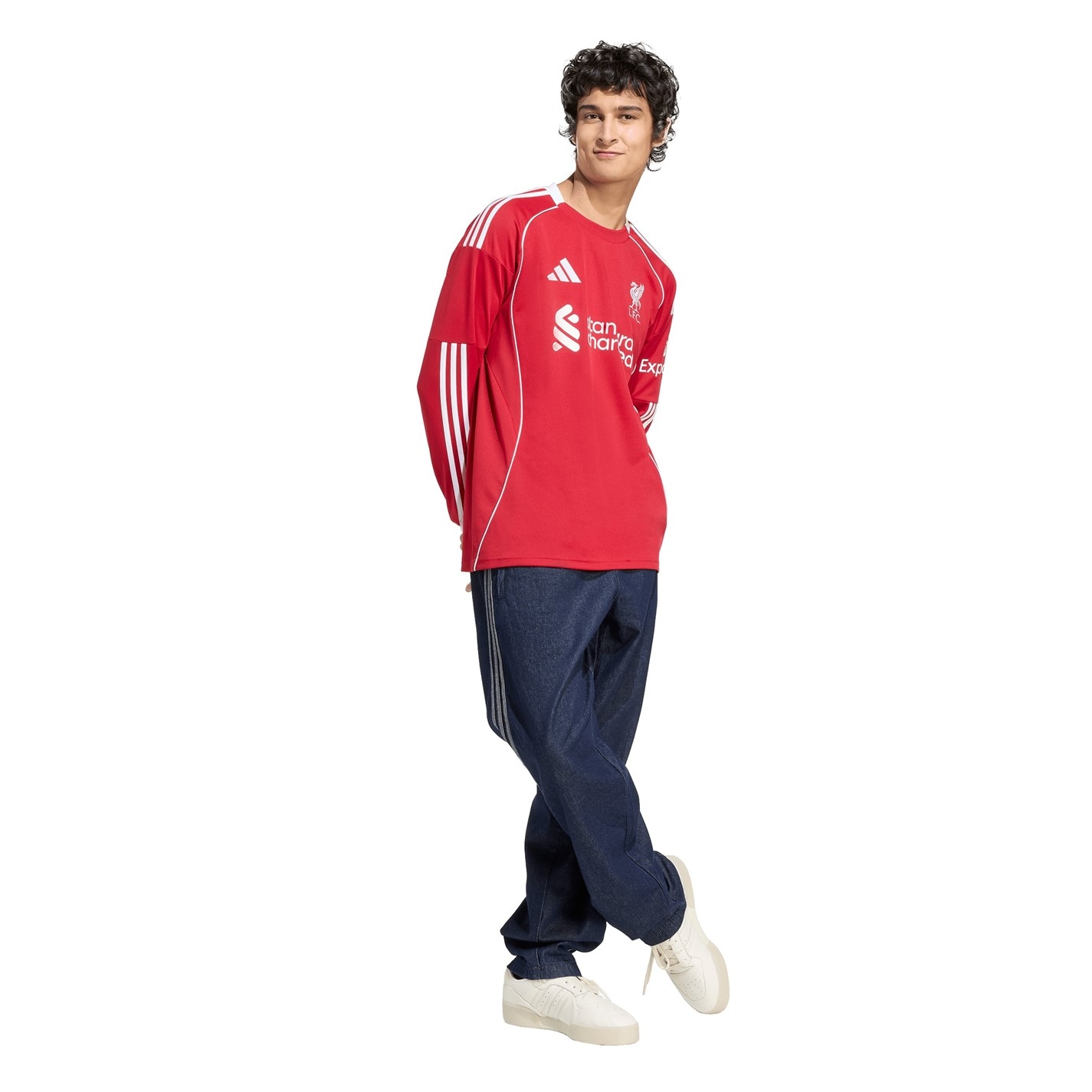 adidas Liverpool Long Sleeve Home Shirt 2025 2026 Adults