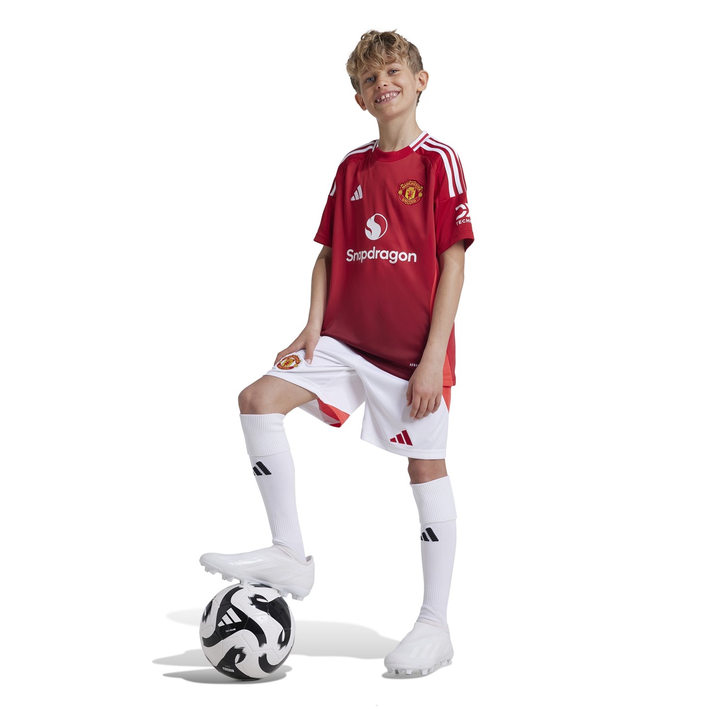 adidas Manchester United Home Shirt 2024 2025 Juniors