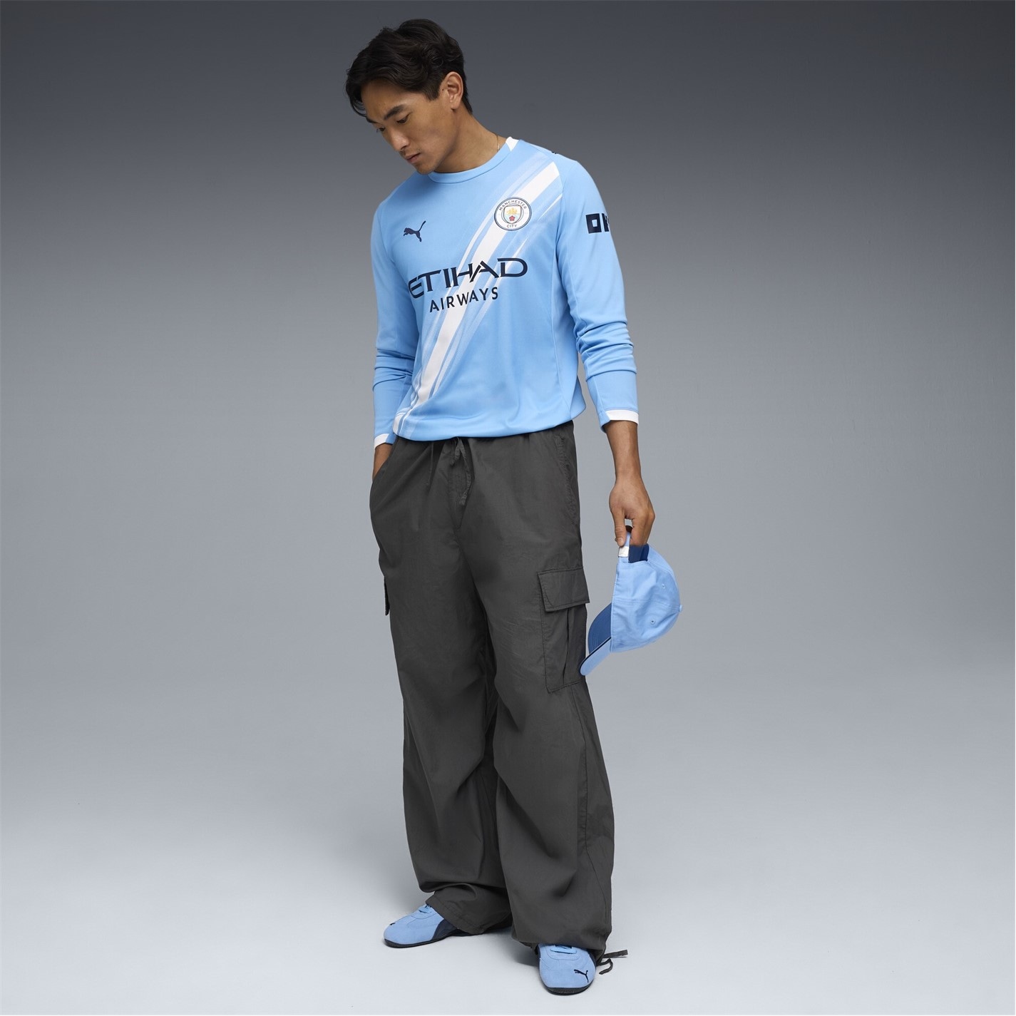 Puma Manchester City Long Sleeve Home Shirt 2025 2026 Adults