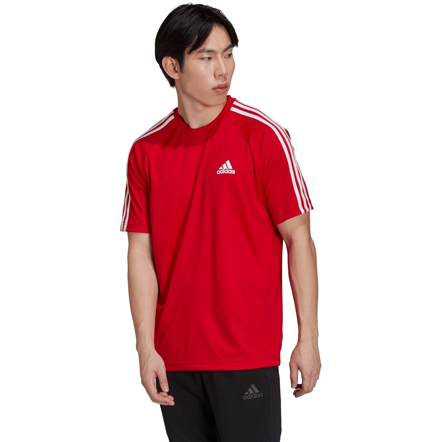 adidas Classic 3 Stripe Sereno T-Shirt Mens