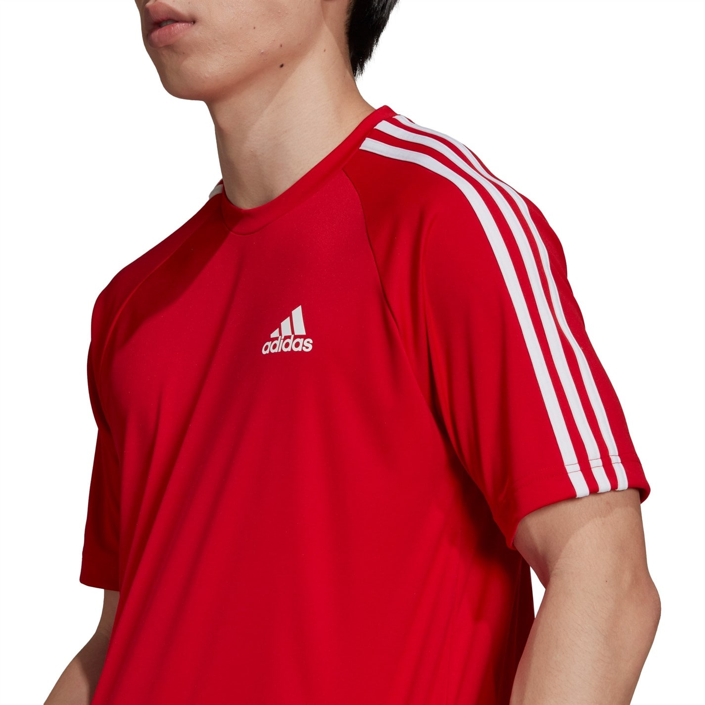 adidas Classic 3 Stripe Sereno T-Shirt Mens