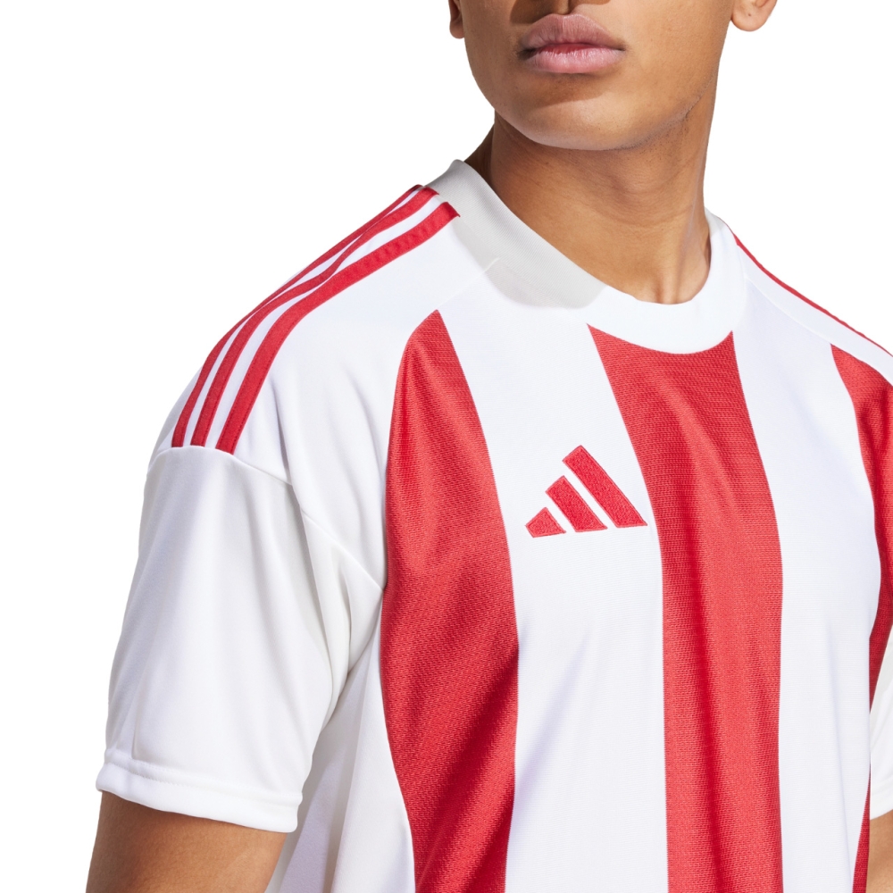 adidas Striped 24 Jersey Men's T-shirt White-Red IW2142
