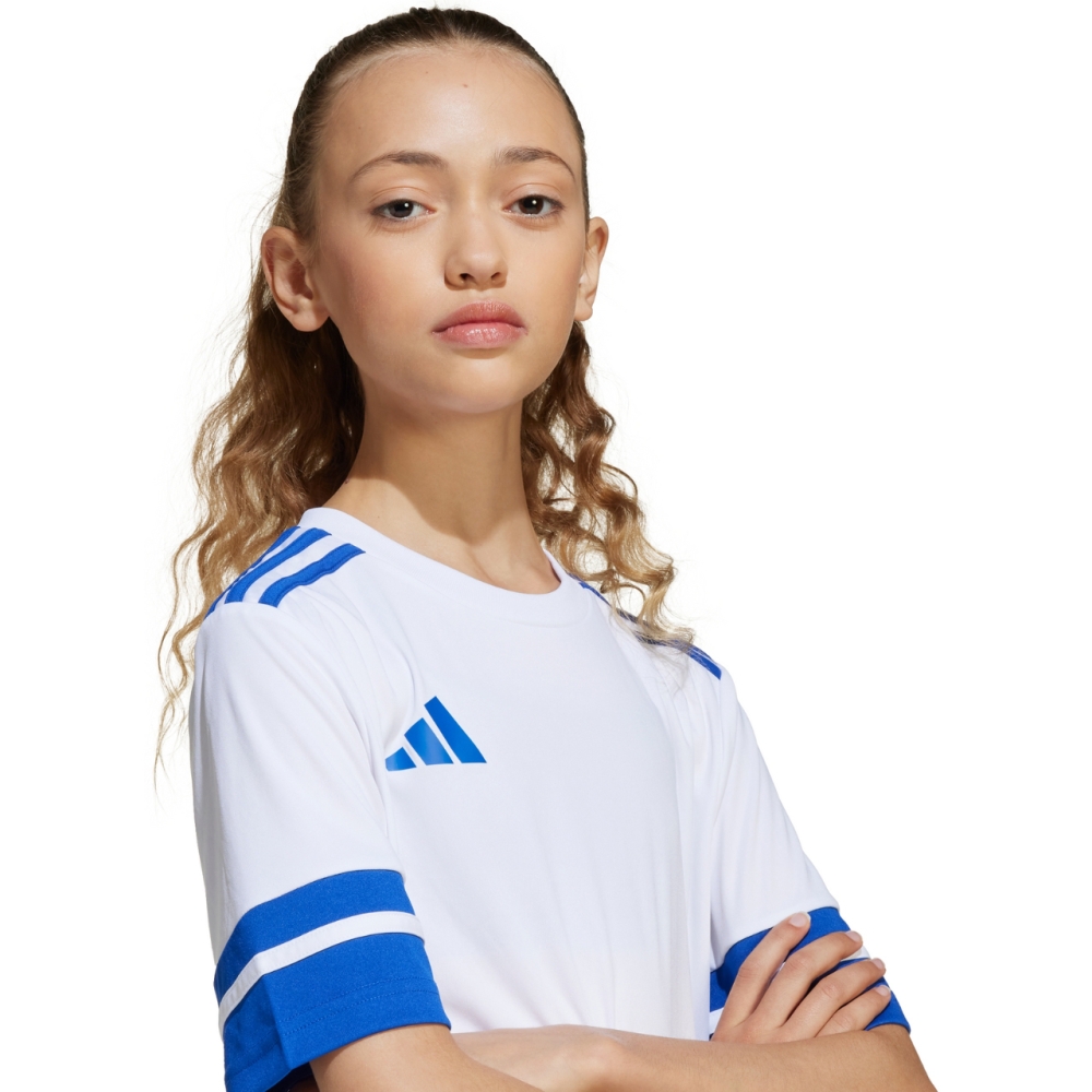 adidas Squadra 25 children's T-shirt white and blue JJ0060