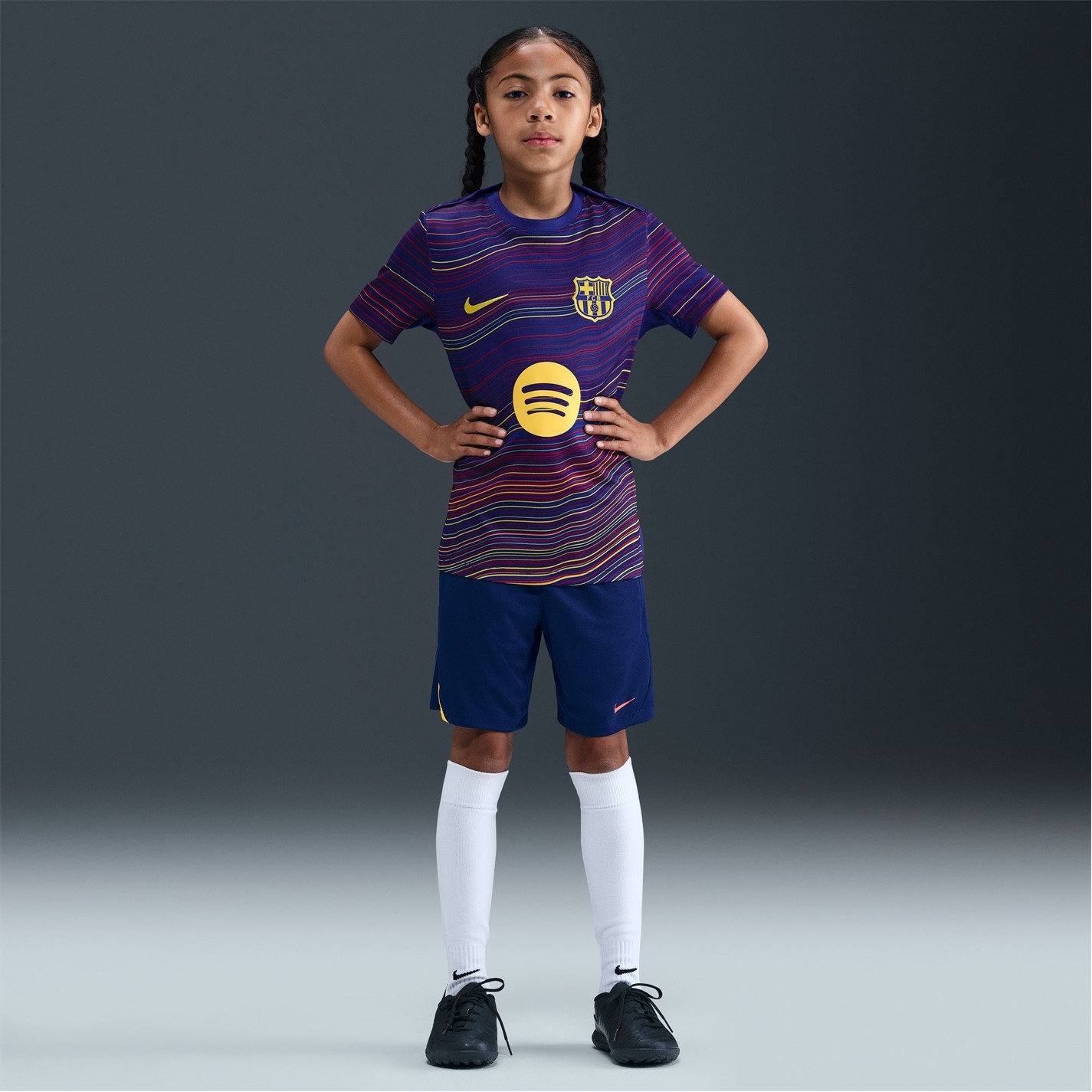 Nike Barcelona Home Pre Match Shirt 2025 2026 Juniors