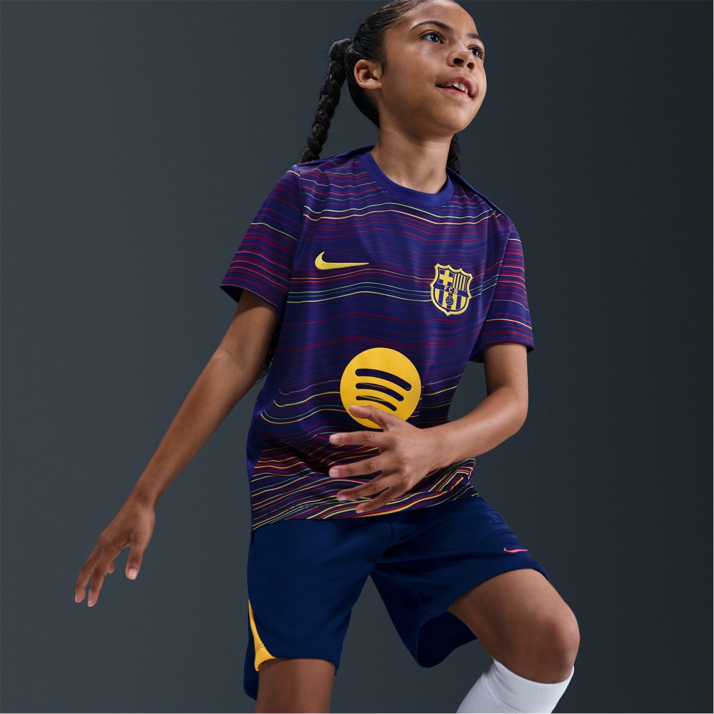 Nike Barcelona Home Pre Match Shirt 2025 2026 Juniors