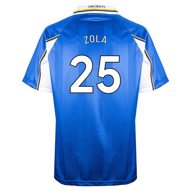 Score Draw Zola Chelsea Retro Home Shirt 1998 Adults