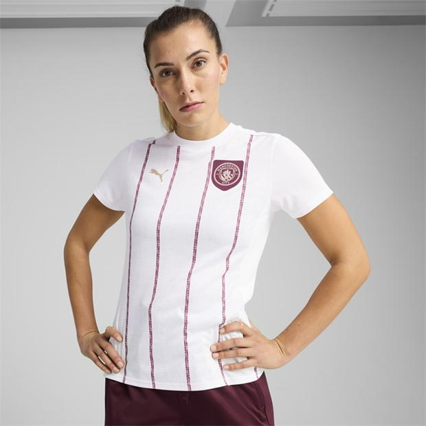 Puma Manchester City Pre Match Short Sleeve Shirt 2024 2025 Womens