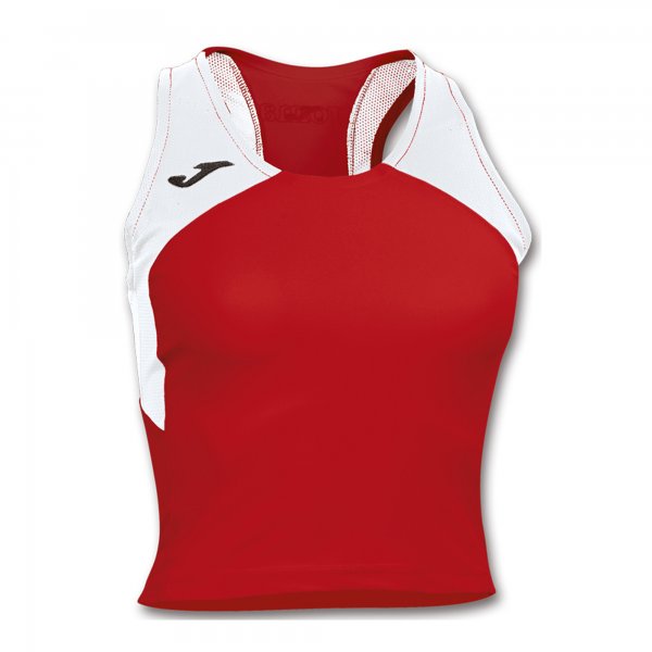 Tricouri Record Ii Red-white Sleeveless pentru Femei Joma