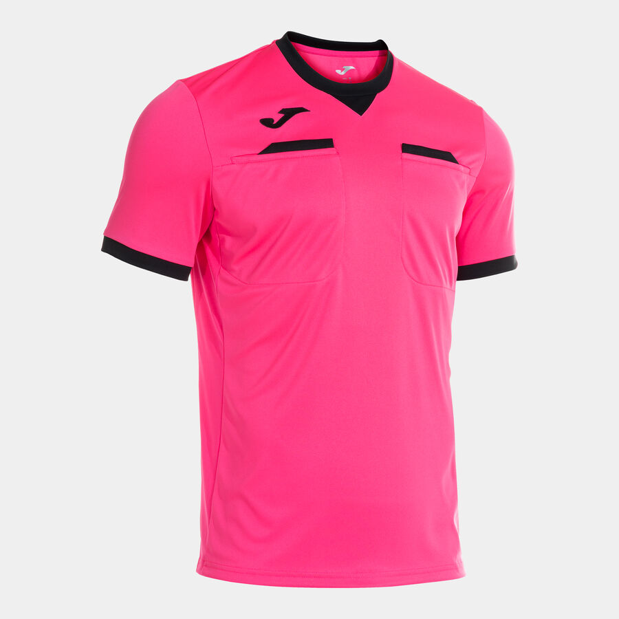 Referee Short Sleeve T-shirt Fluor Pink Black
