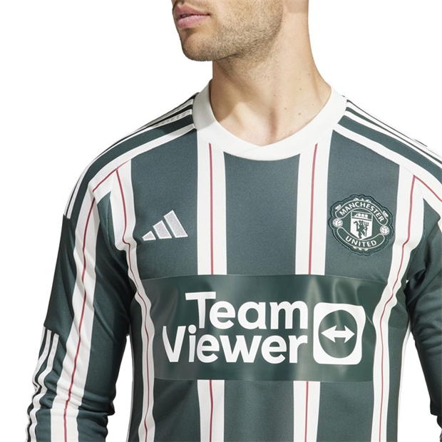 adidas Manchester United Away Long Sleeve Shirt 2023 2024 Adults