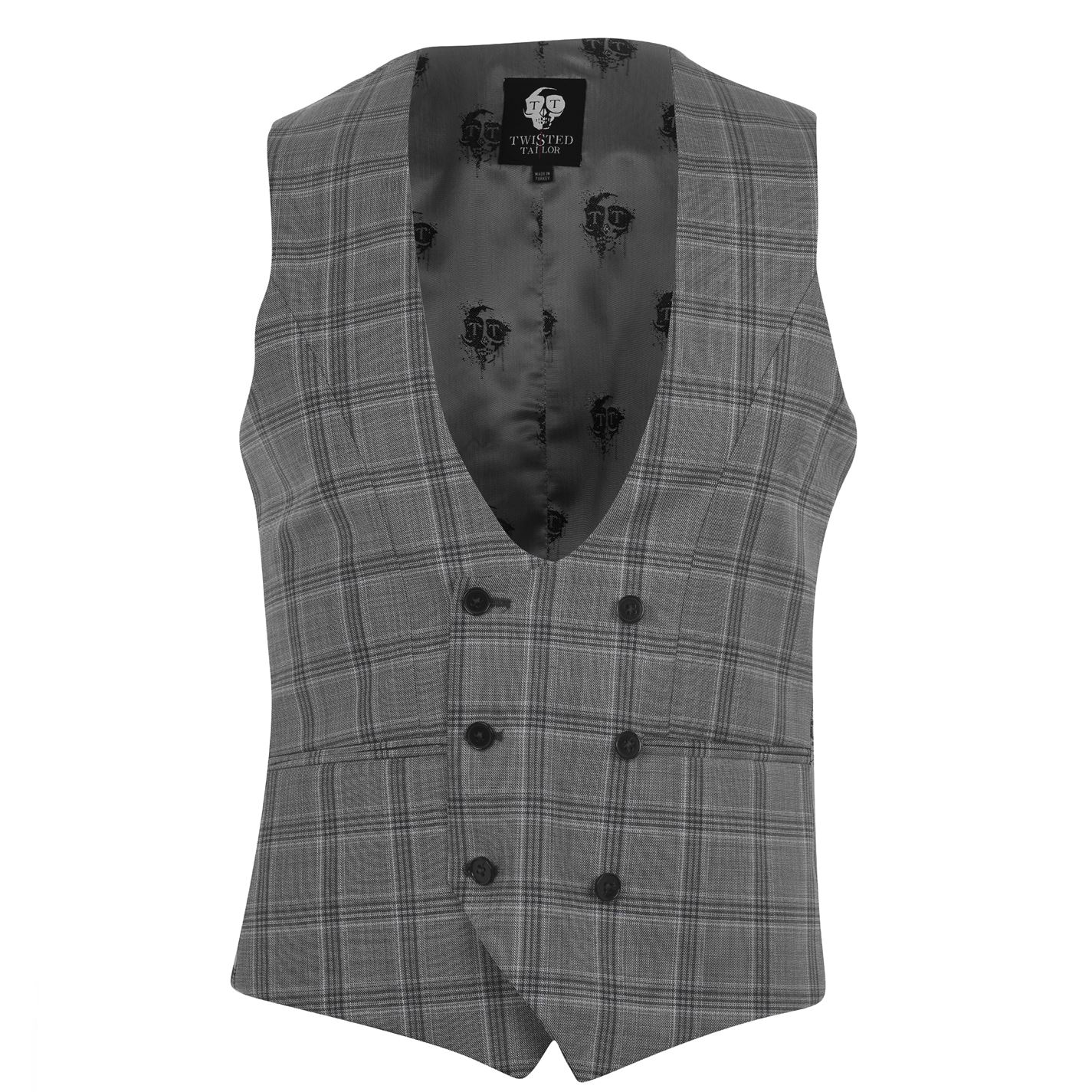 Twisted Tailor Salute Check Waistcoat